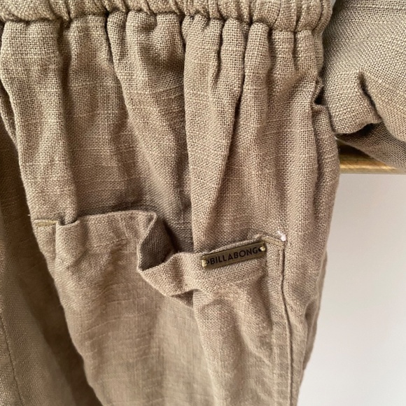 Billabong 100% Cotton Summer Safari Long Sleeves Army Green Romper Size M - Picture 3 of 7